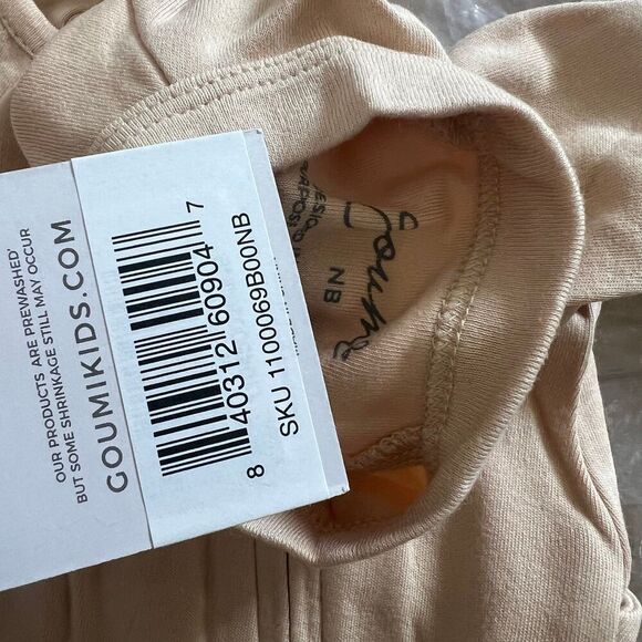 NWT Goumi Kids Dune Surf Baby Footie SZ NB Newborn Baby Bamboo Zippy - Picture 2 of 3